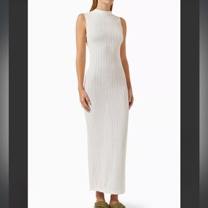Kith Sleeveless Ribbed Maxi Dress - White